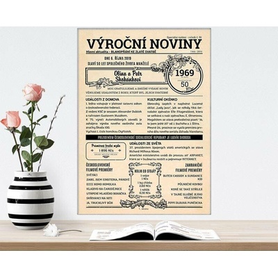 Noviny k výročí svatby 1969