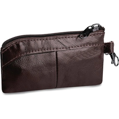 Klíčenka malá kožená 7x13 cm 3 hnědá čokoládová – Zboží Dáma