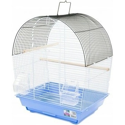 Panama Pet Klec pro ptáky Panama zaoblený modrý černý a modrý drát 36 x 28,8 x 46 cm