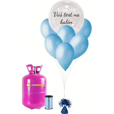 Personal Personalizovaný hélium párty set modrý Priesvitný balón