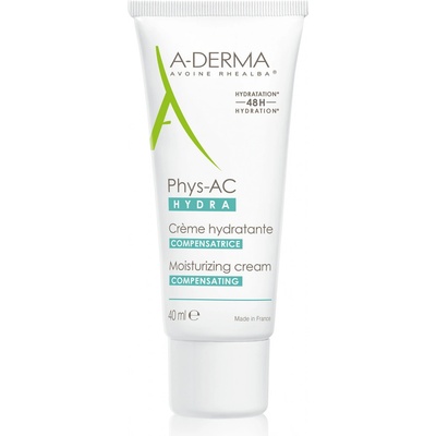 A-Derma Phys-AC Hydra hydratační krém pro pleť podrážděnou a vysušenou léčbou akné 40 ml