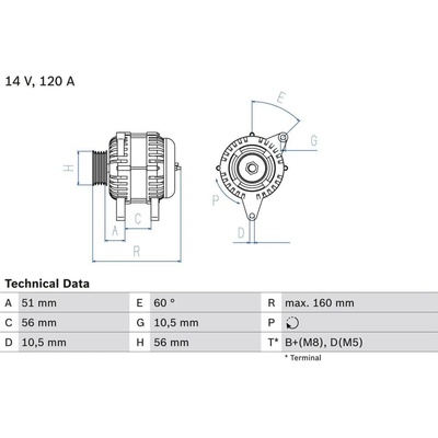 Generátor BOSCH 0 986 039 250
