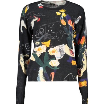 Desigual Женски пуловер desigual, Размер l, Цвят Черен (26swjf35_ne2000)