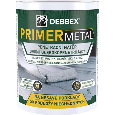 Den Braven Penetrační nátěr PRIMER METAL 1 l kbelík světle modrá