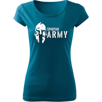 DRAGOWA dámske tričko spartan army petrol blue