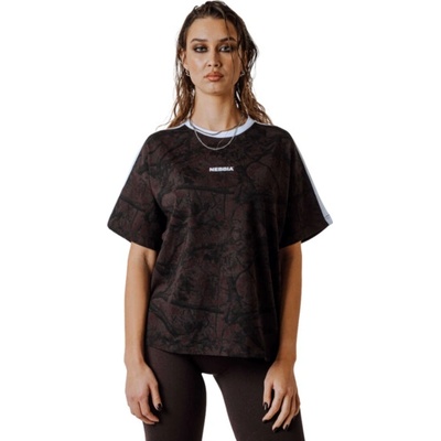 Relaxed fit tričko POWER 894 tmavě hnědé