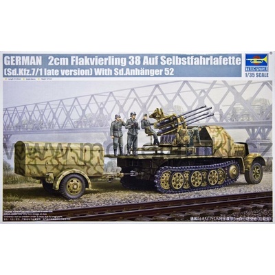 Trumpeter 2cm Flakvierling 38 Auf Selbstfahrlafette Sd.Kfz.7/1 late version 1:35