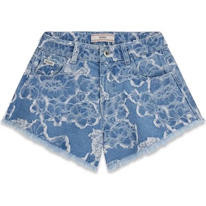 Guess Къси деним панталони за момиче с релефни детайли Guess