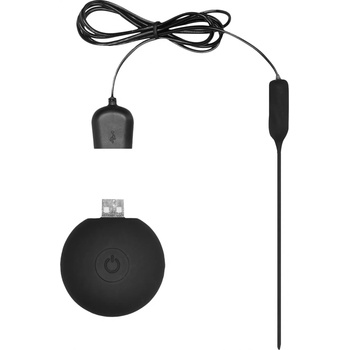 Image 1 of Ouch! Silicone Rechargeable Vibrating Plug Remote Controlled Urethral Sounding Black