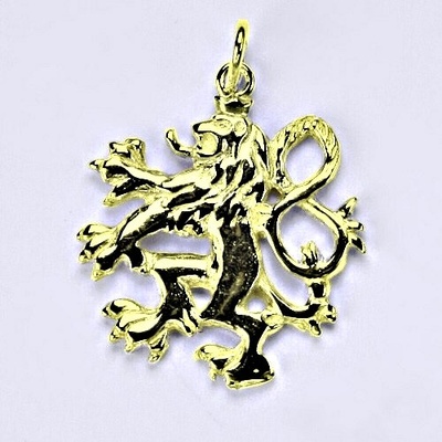 Čištín Zlatý přívěsek Český lev žluté i bílé zlato,14 kt P 844