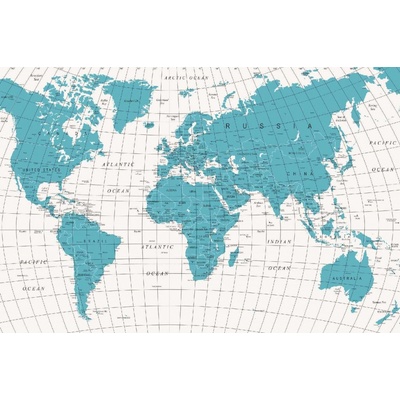 Dimex MS-5-1543 Vliesová fototapeta Politická mapa světa rozměry 375 x 250 cm