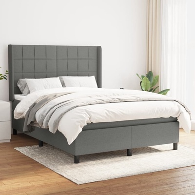 vidaXL 11461.3131426 Boxspring postel s matrací tmavě šedý textil