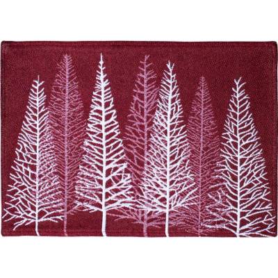 SCANquilt Prestieranie motiv Lurex stromčeky červená 32x48cm