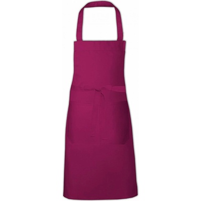Link Kitchen Wear Hobby zástěra s přední kapsou Červená vínová X994