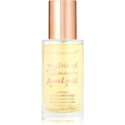 Crystallove Clear Quartz Shimmer Facial Mist мъгла за лице за освежаване и хидратация 100ml