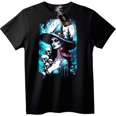 NOONEBRAND Тениска Halloween Вещица с Черепи - 2XL, Black