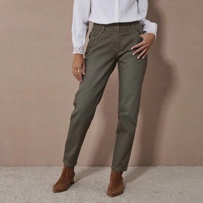 Rovné cargo džínsy khaki