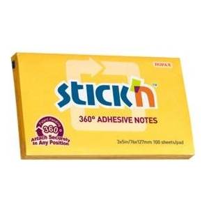 STICK'N Adhesive notebook 360 st. dark yellow 100 cards