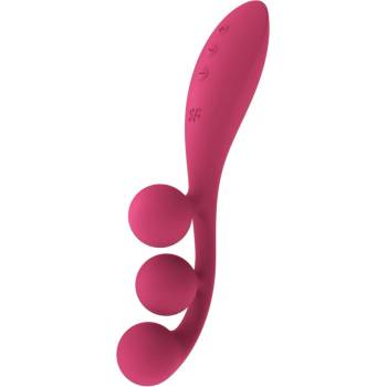 Satisfyer Tri Ball 1 - акумулаторен, многофункционален вибратор (червен)