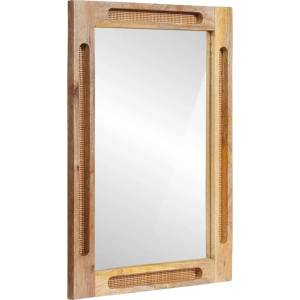 vidaXL Огледало за баня Кафяво 50 x 2, 5 x 70 см Солидно мангово дърво (4018075)