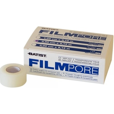 FilmporeFóliová transparentní náplast 1,25 cm x 9,15 m cívka nesterilní 24 ks