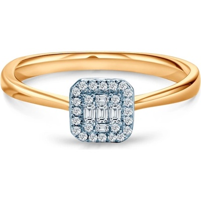 SAVICKI Годежен пръстен Savicki: двуцветно злато, диаманти