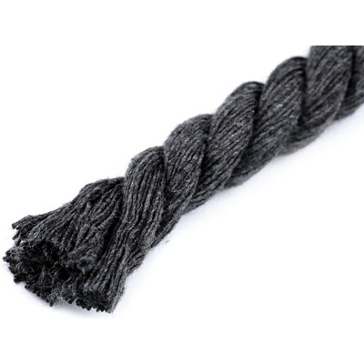 Bavlněná šňůra kroucená Ø12 mm macrame Varianta: 3 šedá tmavá, Balení: 10 m