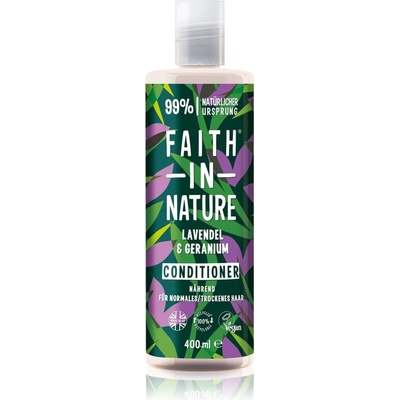 Faith in Nature Lavender & Geranium природен балсам за нормална към суха коса 400ml