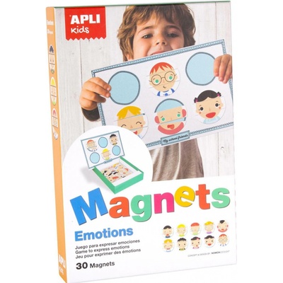 Apli Edukační hra s magnety Vyjádření emocí 30 magnetů