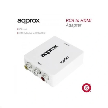 Approx Rca hdmi адаптер прибл. appc41 Бяло (appc41)