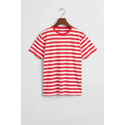 Gant Striped Shield T-shirt Bright Red