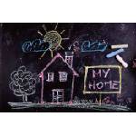 DIMEX ART Флизелинов фототапет къщичка от тебешир 375 x 250 см