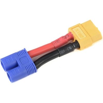 GForce Konverzní kabel EC3 samec XT-60 samice 12AWG