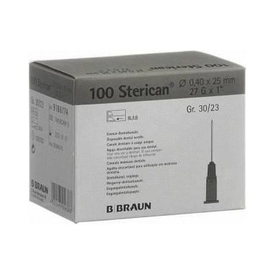 Braun MedicalSterican Dent jehla šedá 0,4 x 25 mm 100 ks