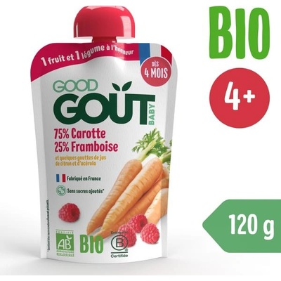 Good Gout BIO Mrkev s malinami 120 g – Zboží Dáma