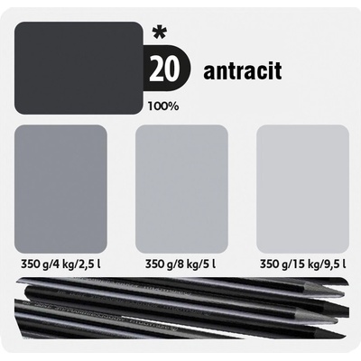 Kittfort Color Line 2v1 tekutá tónovací a malířská barva 20 Antracit 350 g