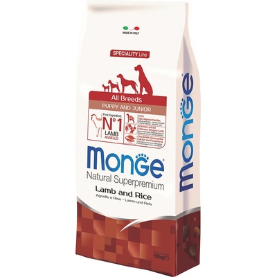 Monge Natural Superpremium All Breeds Puppy Lamb & Rice 2 x 12 kg