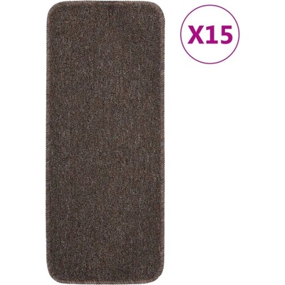 vidaXL Противоплъзгащи стелки за стълби, 15 бр, 60x25 см, кафяви (B.V.)