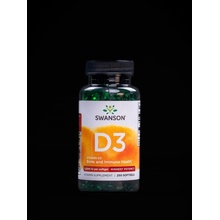 Swanson Vitamin D3 5000 IU Vyšší účinnost 250 softgel kapslí