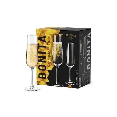 BOHEMIA PRESTIGE BOHEMIA PRESTIGE BONITA POHÁR NA ŠAMPANSKÉ 6 x 200 ml