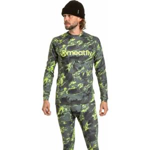 Meatfly мъжка термична тениска Avery Lime Mossy Meatfly | Zelen | МЪЖЕ | M