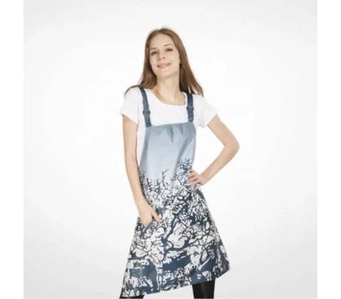 Bifull Apron Decorated Blue