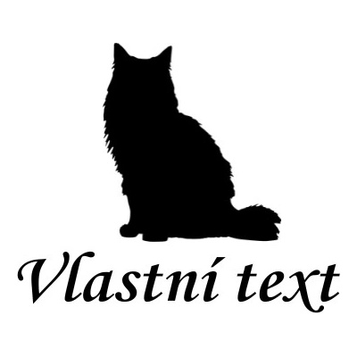 Nažehlovací nápis kočka, vlastní text Vzor: 6, Potisk: černá, Motiv: srdce