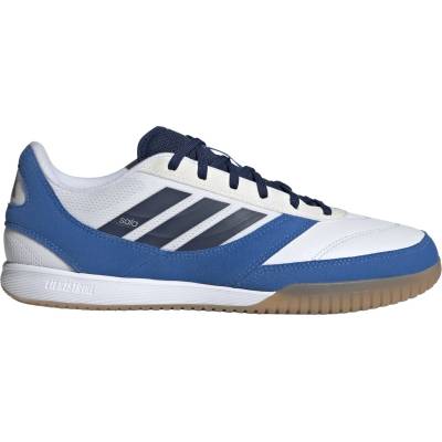 adidas Футболни обувки Adidas Unisex Adults Sala Mesh Leather Indoor Football Boots - White/Dark Blue