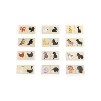 Vigan VIGA Set Wooden Puzzle Puzzle Animals Match Shadows