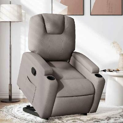 vidaXL 11461.3204376 Zvedací polohovací taupe textil