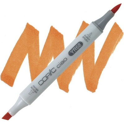 Lihová fixa COPIC Ciao oboustranná Brush & Chisel, Orange (YR68)