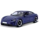 Bburago Метална количка Bburago - Porsche Taycan Turbo S, 1: 24, синя (18-21098BL)