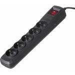 Activejet anti-surge power strip 5 sockets 1.5 m black