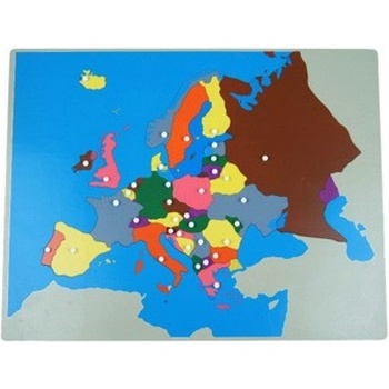 Montessori Puzzle Mapa Evropa bez rámečku